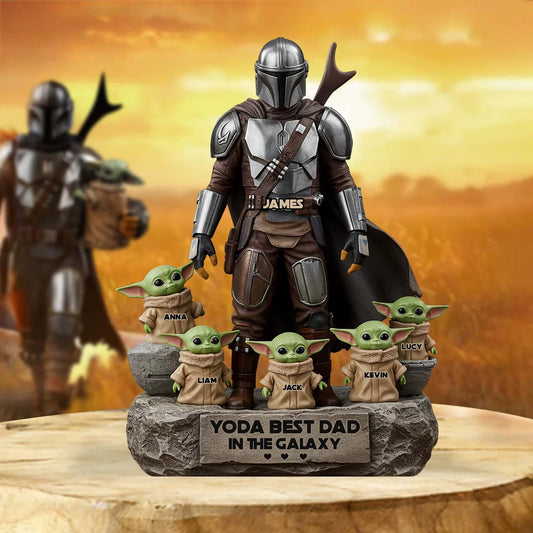 The Father's Day Gift, Yoda best dad in the galaxy, Personalized The Force Custom Shaped Acrylic Plaque, Custom Geek Gift For Men, Home Decor, Unique Star Wars Decor
