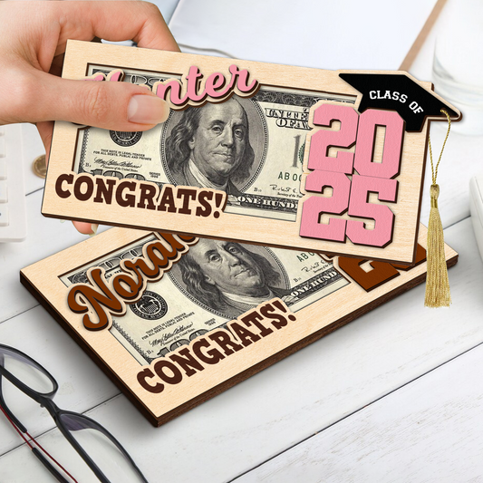 Personalized 2025 Graduation Gift Money Holder, Custom Graduation Gift Message, Class of 2025 Gifts for Graduate, High School Graduation Gifts MH82