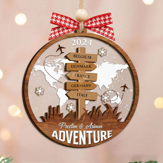4D Travel Shaker Ornament, Christmas Gift for Traveler CF743 - 19Gifts