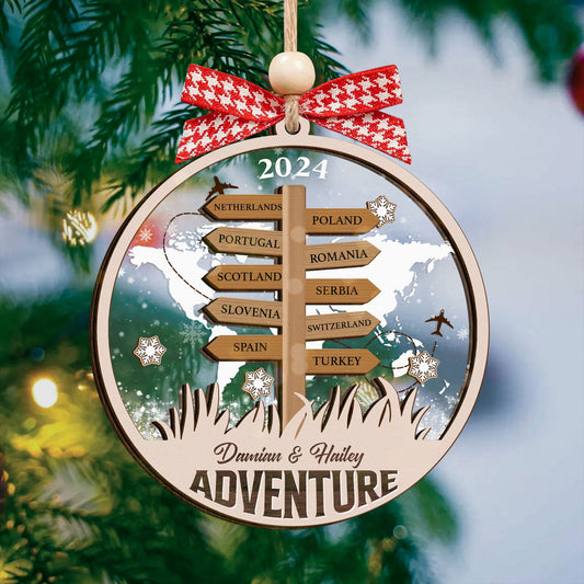 4D Travel Shaker Ornament, Christmas Gift for Traveler CF743 - 19Gifts