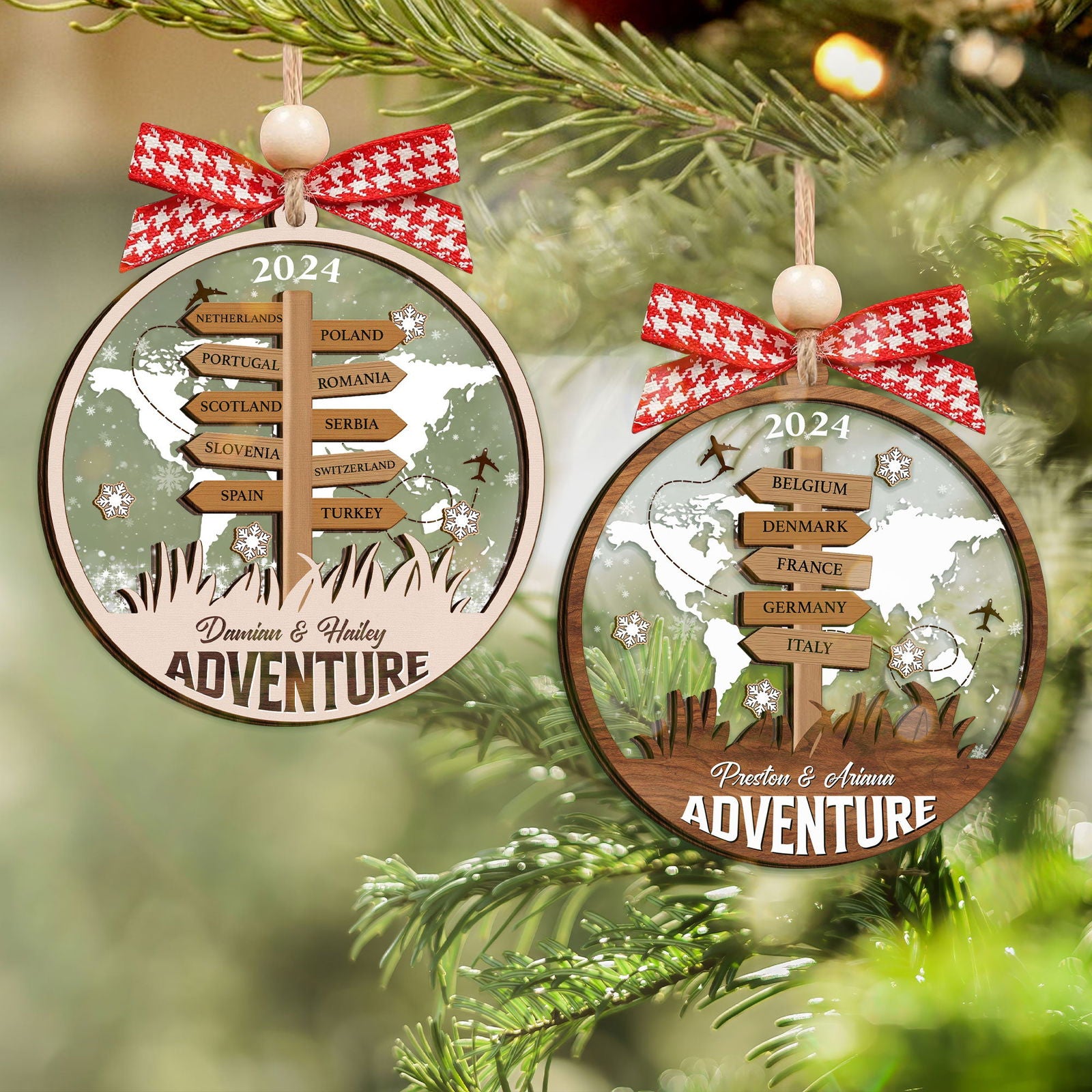 4D Travel Shaker Ornament, Christmas Gift for Traveler CF743 - 19Gifts