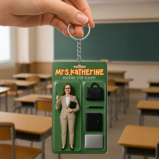 Custom Your Own Action Figure, Turn Your Photo into an Action Figure Keychain, Custom Toy Box Portrait Gift, Funny Gift for Him Her AT01