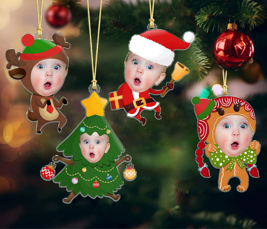 Baby Photo Uploading Christmas Ornament, Baby's First Christmas, CF728 - 19Gifts