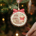 Baby Reindeer Rustic Round Wooden Ornament, Christmas 2024 Keepsake Ornament CF549 - 19Gifts