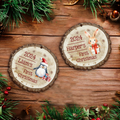 Baby Reindeer Rustic Round Wooden Ornament, Christmas 2024 Keepsake Ornament CF549 - 19Gifts