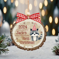 Baby Reindeer Rustic Round Wooden Ornament, Christmas 2024 Keepsake Ornament CF549 - 19Gifts