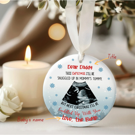 Baby Ultrasound Ornament 2024, Pregnancy Announcement Ornament, Custom CX03-30 - 19Gifts