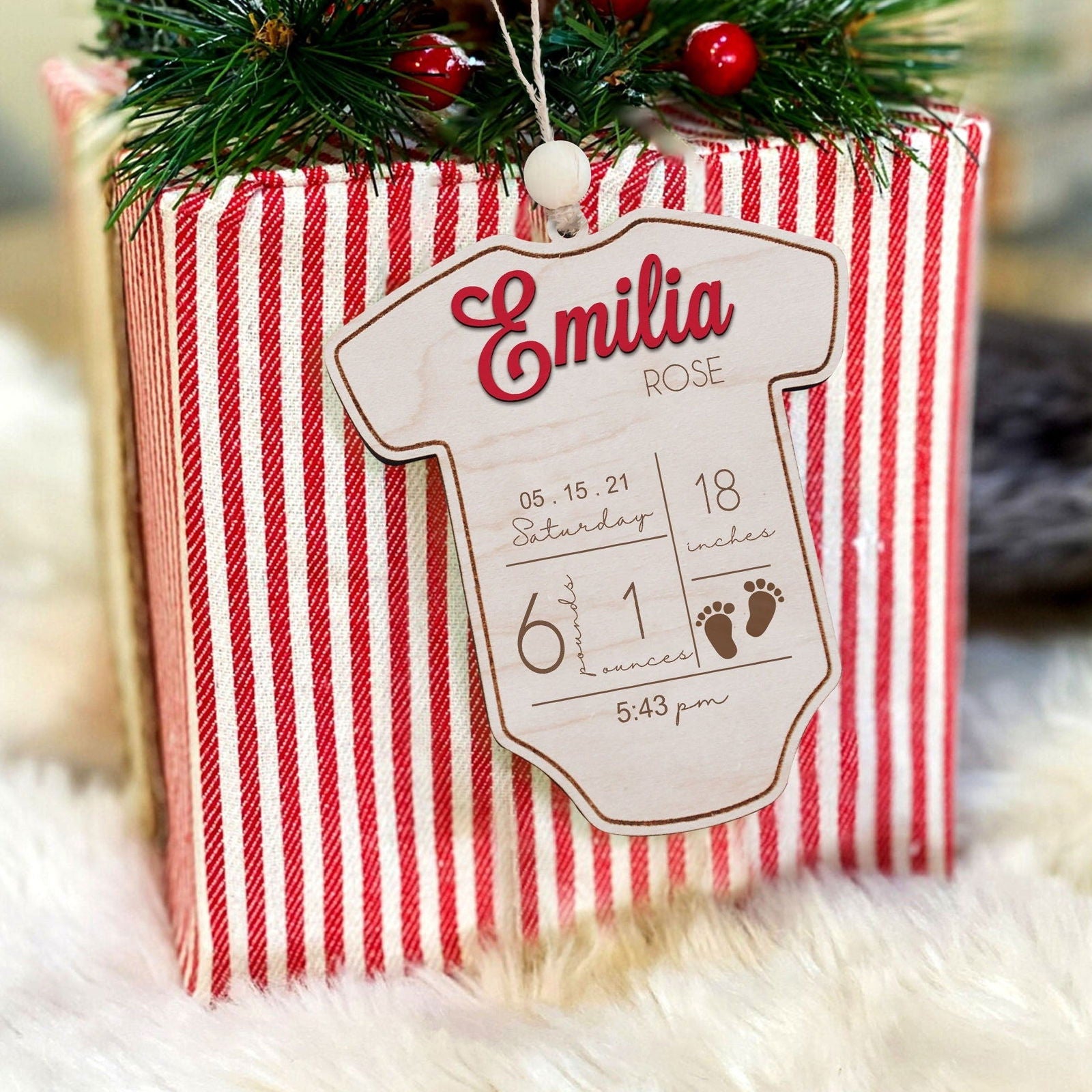 Baby's First Christmas Ornament 2024, Newborn, New Baby Gift CF05 - 19Gifts