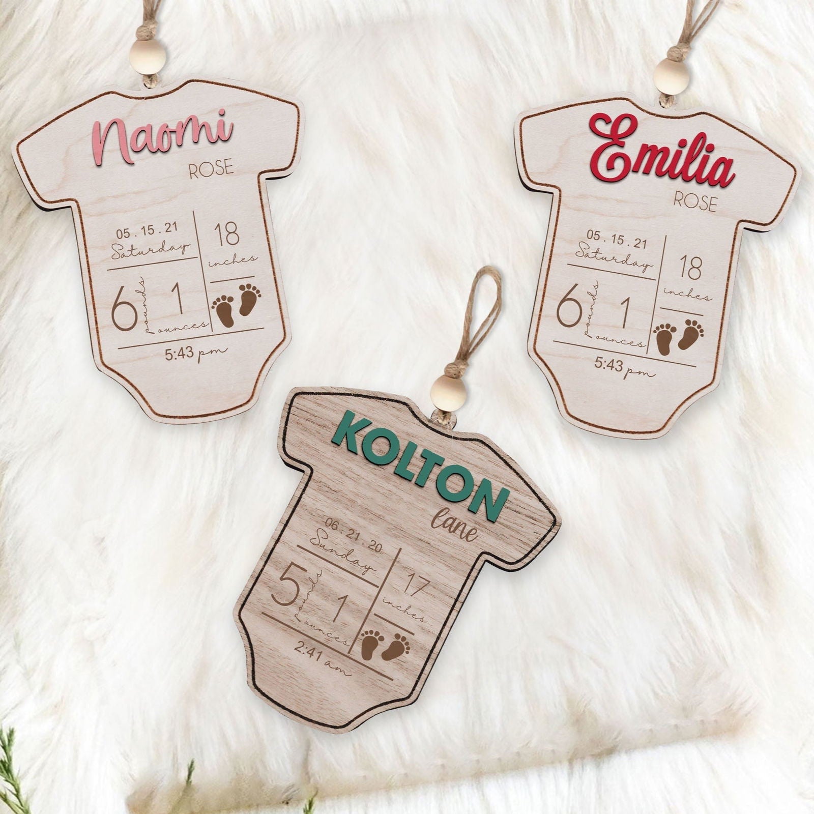 Baby's First Christmas Ornament 2024, Newborn, New Baby Gift CF05 - 19Gifts