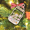 Baby's First Christmas Shaker Ornament 2024, Personalized Baby's 1st Christmas Ornament CF257 - 19Gifts