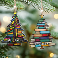 Book Tree Ornament, Book Lover Gift, Book Tree Suncatcher Ornament, CF683 - 19Gifts