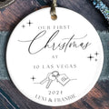 Ceramic New Home Ornament, Personalized First Christmas New Home Ornament CX02-11 - 19Gifts