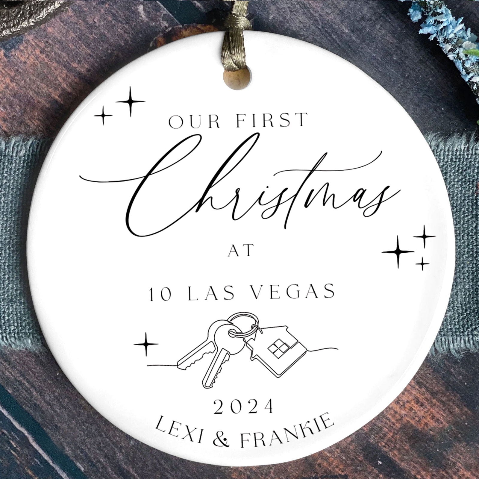 Ceramic New Home Ornament, Personalized First Christmas New Home Ornament CX02-11 - 19Gifts