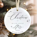 Ceramic New Home Ornament, Personalized First Christmas New Home Ornament CX02-11 - 19Gifts
