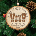 Christmas Family Ornament, Personalized Wooden Ornament, CF812 - 19Gifts