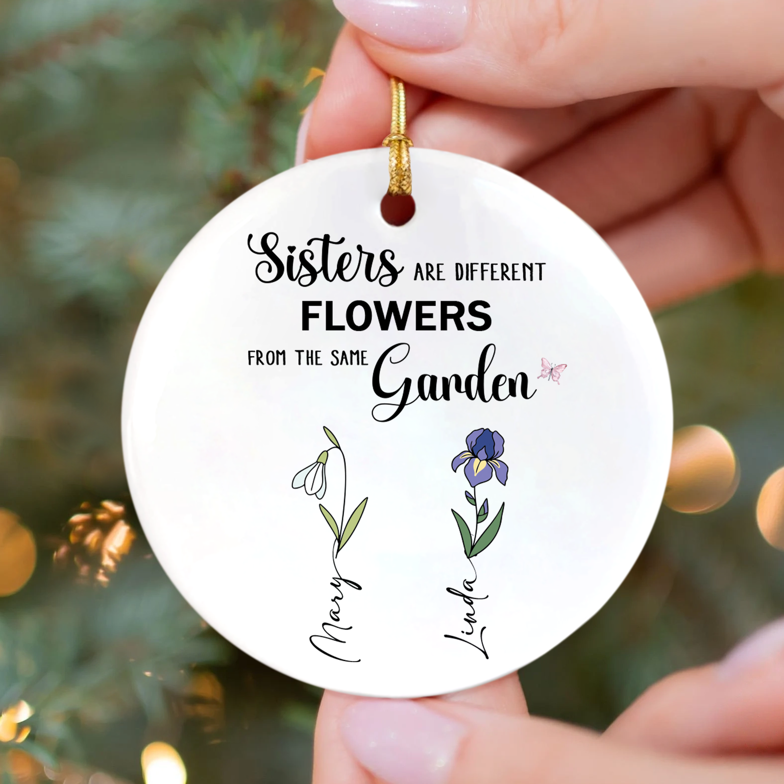 Christmas Sisters Ornament, Birth Month Flower Ornament, CX06-60 - 19Gifts