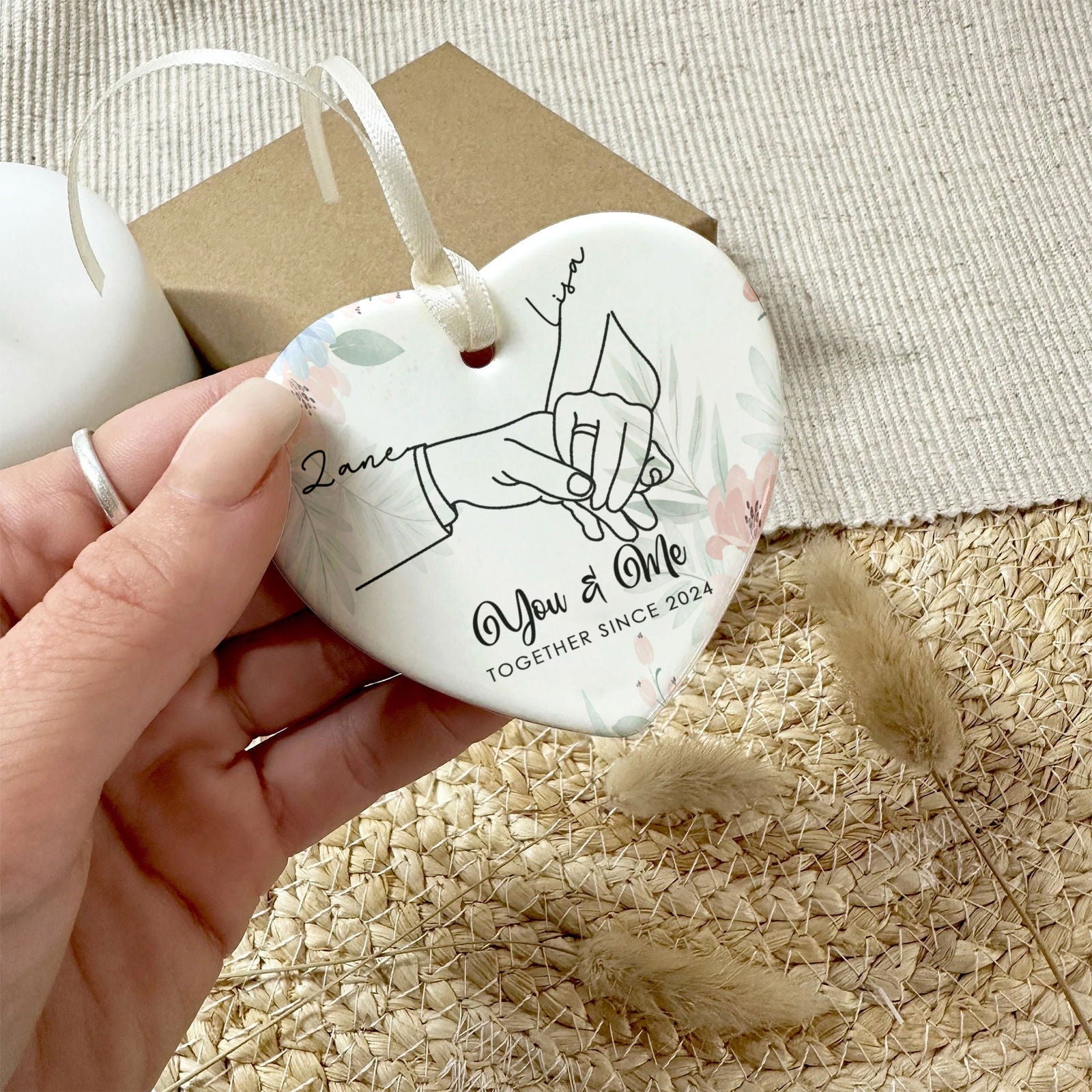 Couple Ornament First Christmas, Married Ornament Gift, Wedding Gift CY03-26 - 19Gifts