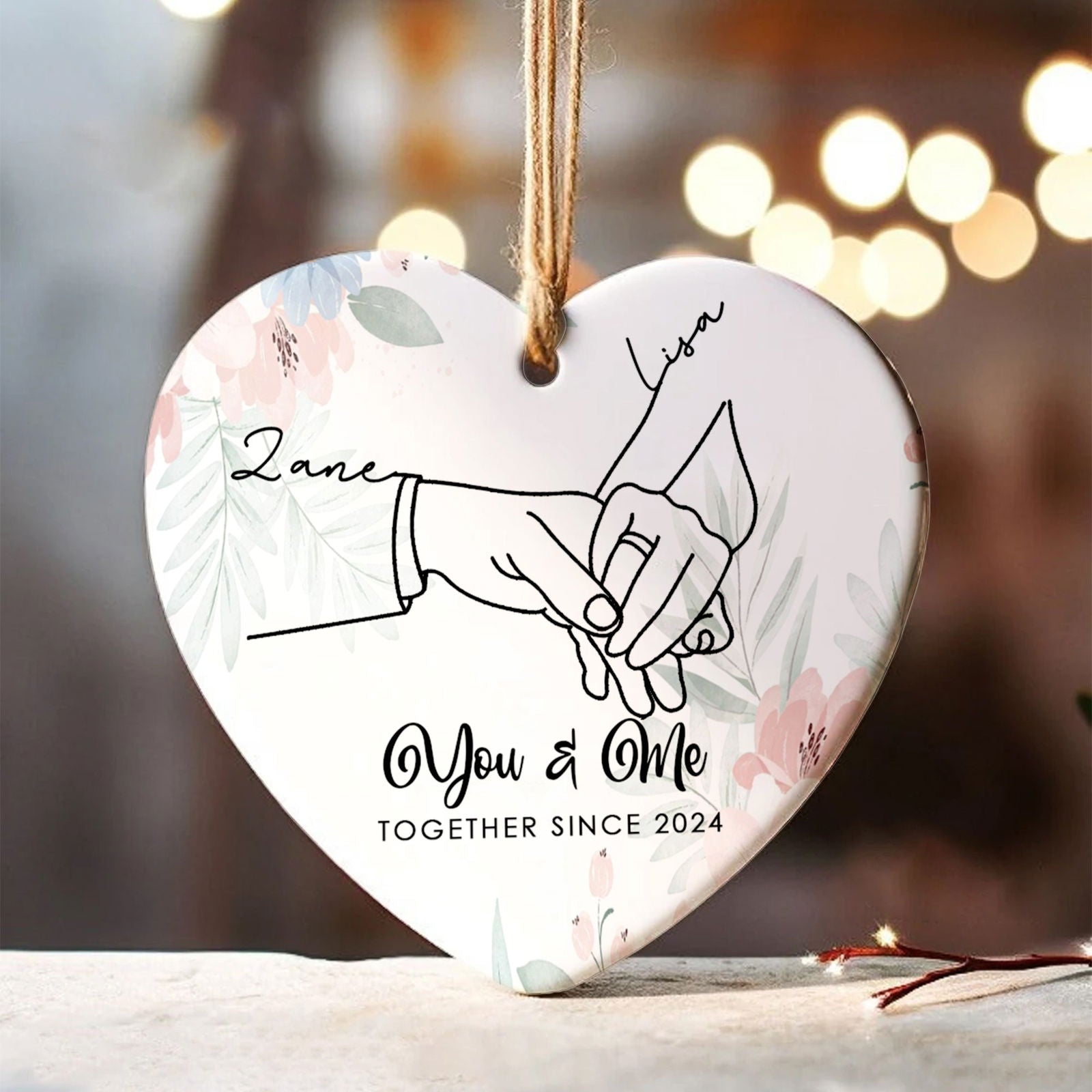 Couple Ornament First Christmas, Married Ornament Gift, Wedding Gift CY03-26 - 19Gifts