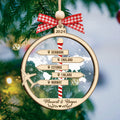Couple Traveling Destination Ornament, Two Layer Wooden Traveling Wishlist Ornament, CF746 - 19Gifts