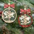 Couple Traveling Destination Ornament, Two Layer Wooden Traveling Wishlist Ornament, CF746 - 19Gifts