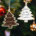 Custom 3D Christmas Tree Ornament, Family Names Ornament, Christmas Gift Tag CF168 - 19Gifts