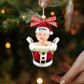 Custom Baby Face Photo Ornament, Baby's First Christmas Gift Ornament CF647 - 19Gifts