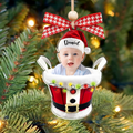 Custom Baby Face Photo Ornament, Baby's First Christmas Gift Ornament CF647 - 19Gifts
