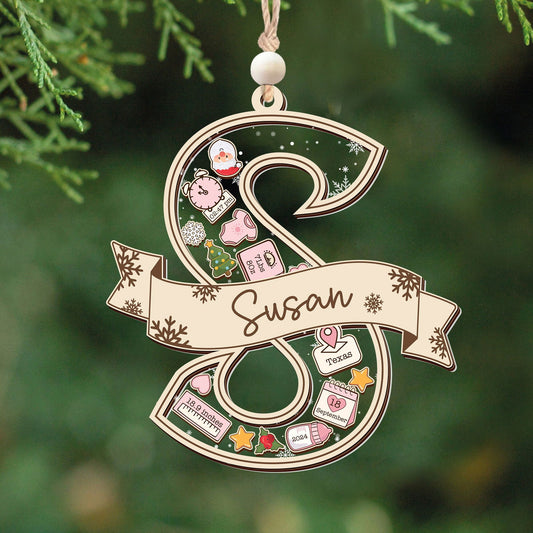 Custom Babys first Christmas ornament 2024, personalized baby gifts for girl, baby ornament shaker CF373 - 19Gifts