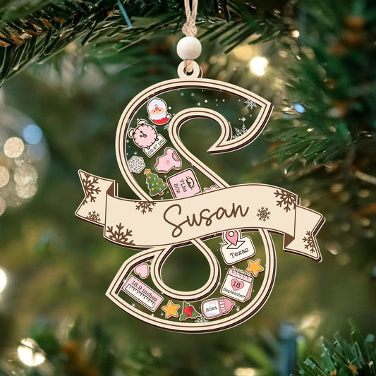 Custom Babys first Christmas ornament 2024, personalized baby gifts for girl, baby ornament shaker CF373 - 19Gifts