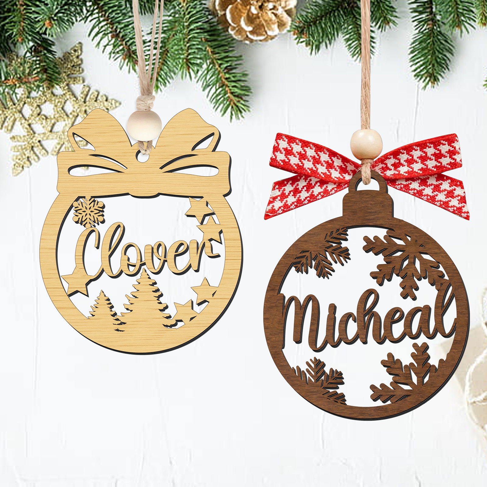 Custom Christmas Name Tag, Personalized Christmas Hanging Stocking Name Tag KT36 - 19Gifts