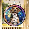 Custom Dog Portrait Crystal Suncatcher, Sympathy Gift for Loss of Pet, Personalized Suncatcher for Window Prism Remembrance Gift for Dog Lovers SC125 - 19Gifts