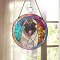 Custom Dog Portrait Crystal Suncatcher, Sympathy Gift for Loss of Pet, Personalized Suncatcher for Window Prism Remembrance Gift for Dog Lovers SC125 - 19Gifts