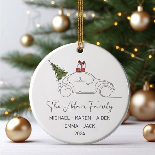 Custom Family Christmas Ornament, Personalised Family Christmas Keepsake CX03 - 19Gifts