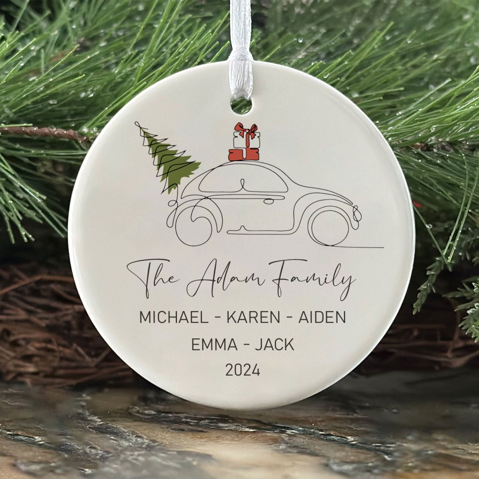 Custom Family Christmas Ornament, Personalised Family Christmas Keepsake CX03 - 19Gifts