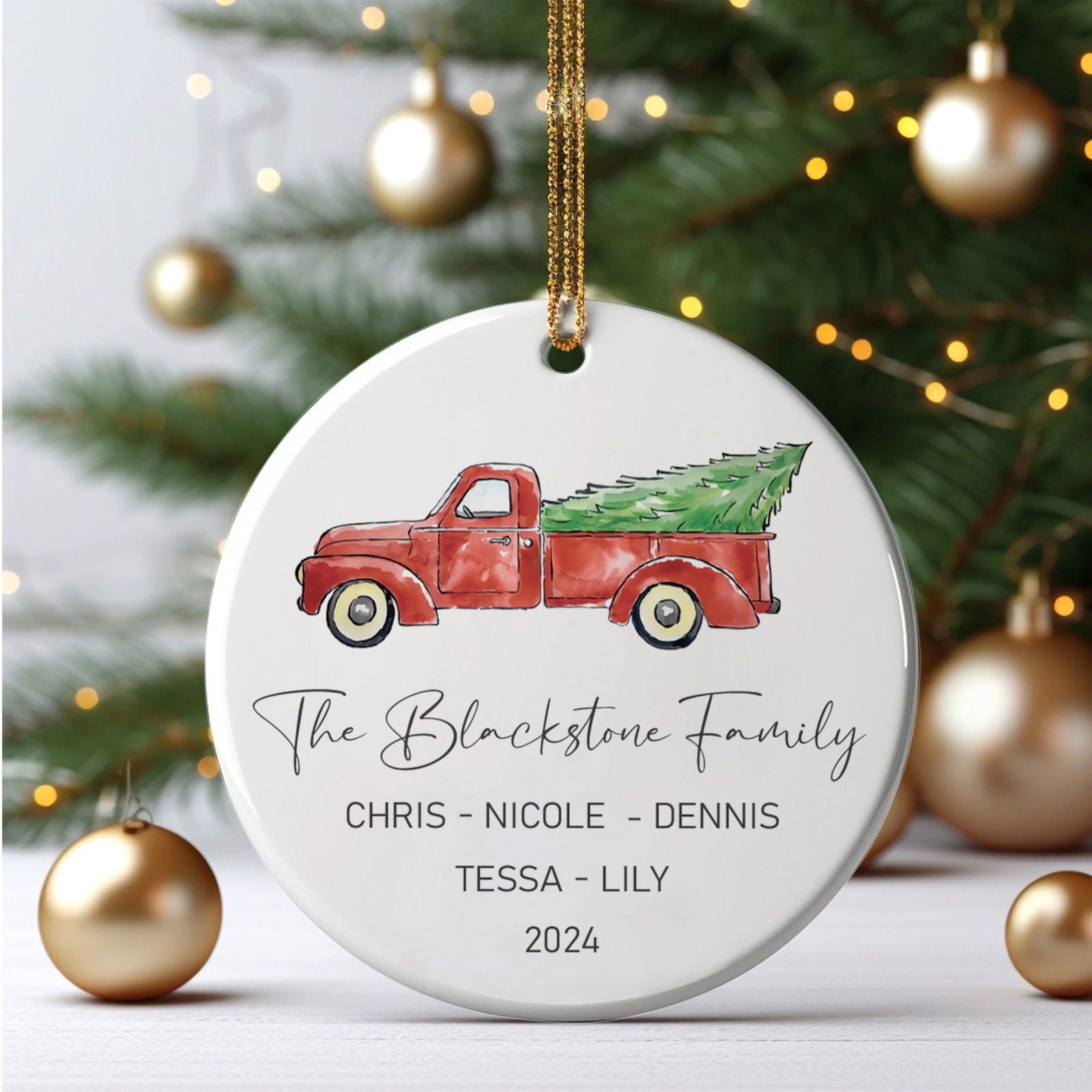 Custom Family Christmas Ornament, Personalised Family Christmas Keepsake CX03 - 19Gifts