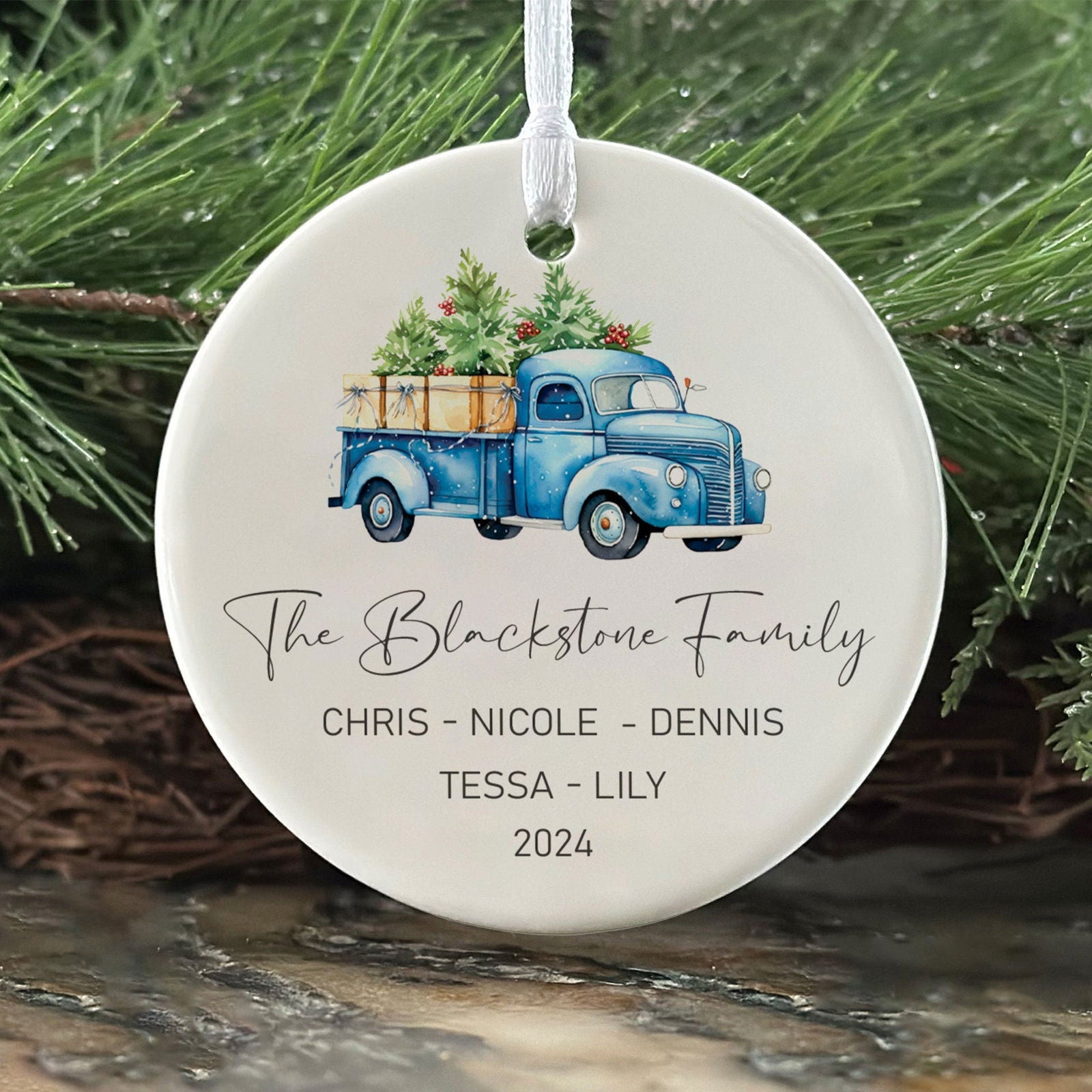 Custom Family Christmas Ornament, Personalised Family Christmas Keepsake CX03 - 19Gifts