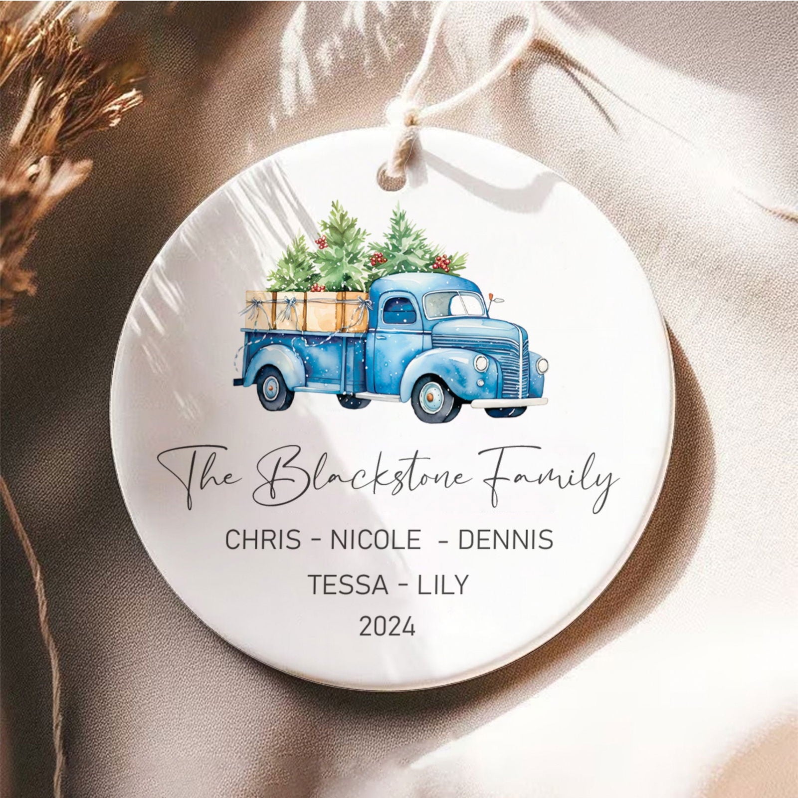 Custom Family Christmas Ornament, Personalised Family Christmas Keepsake CX03 - 19Gifts