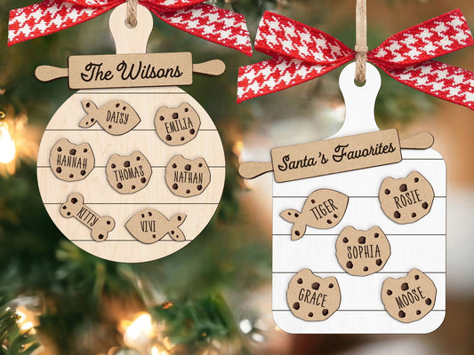 Custom Family Cookie Ornament, Gifts for Grandma Ornament, Baking Ornament, Kitchen Ornament CF133 - 19Gifts
