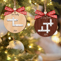 Custom Family Crossword Ornament, 2-Layered Crossword Ornament CF250 - 19Gifts