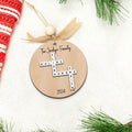 Custom Family Crossword Ornament, 2-Layered Crossword Ornament CF250 - 19Gifts
