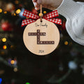 Custom Family Crossword Ornament, 2-Layered Crossword Ornament CF250 - 19Gifts
