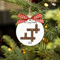 Custom Family Crossword Ornament, 2-Layered Crossword Ornament CF250 - 19Gifts