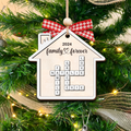 Custom Family Crossword Ornament, 2 Layer Christmas Ornament CF591 - 19Gifts