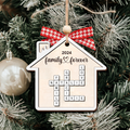 Custom Family Crossword Ornament, 2 Layer Christmas Ornament CF591 - 19Gifts