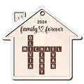 Custom Family Crossword Ornament, 2 Layer Christmas Ornament CF591 - 19Gifts