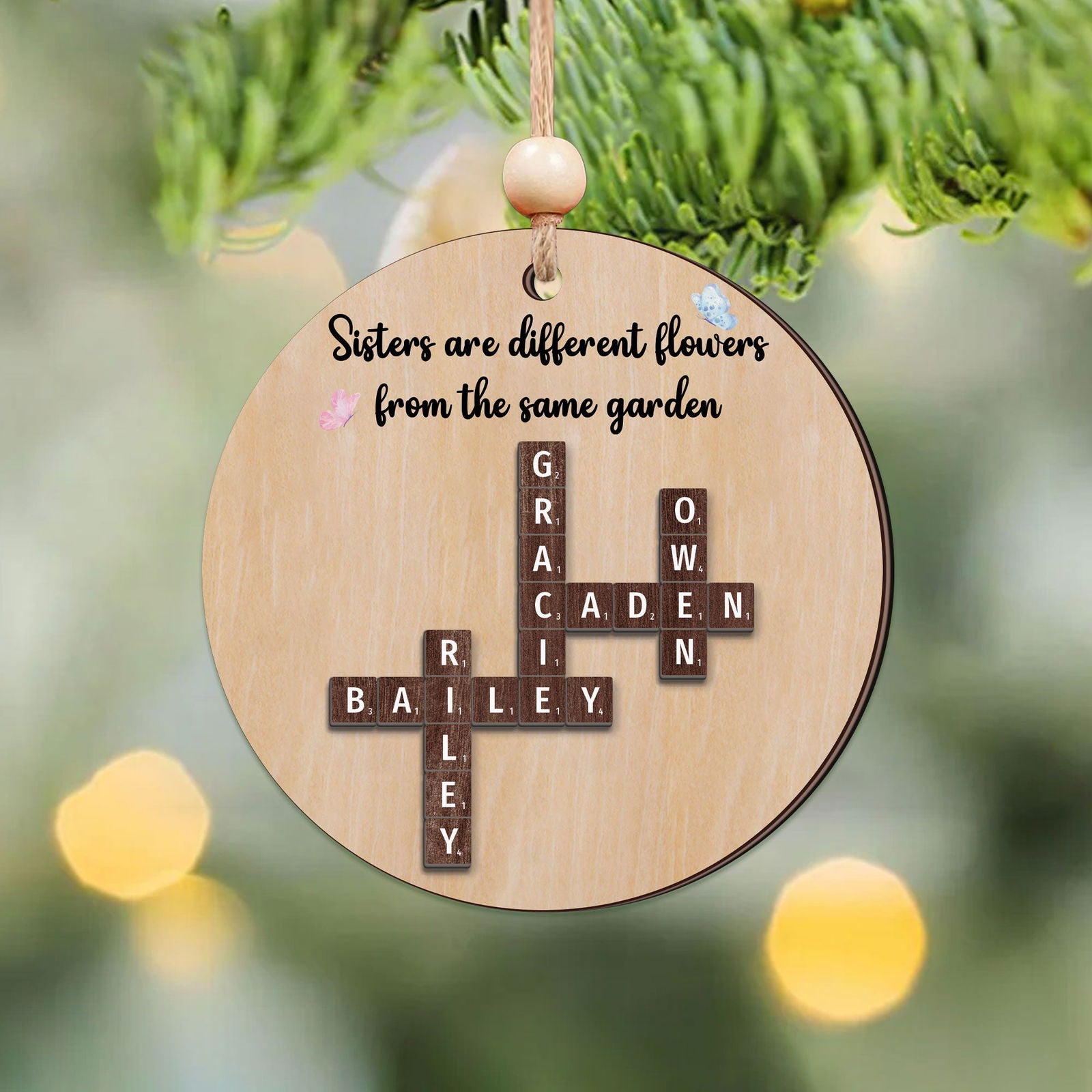 Custom Family Crossword Ornament CF704 - 19Gifts