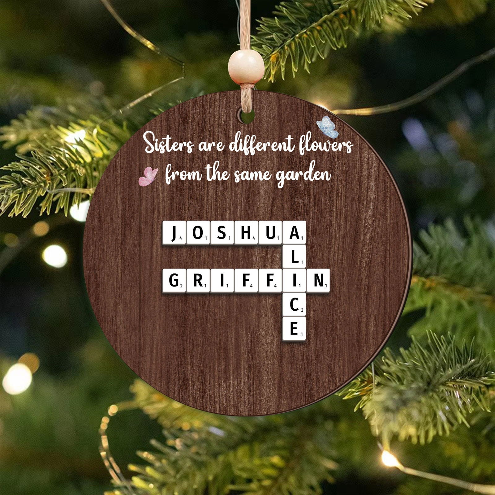 Custom Family Crossword Ornament CF704 - 19Gifts
