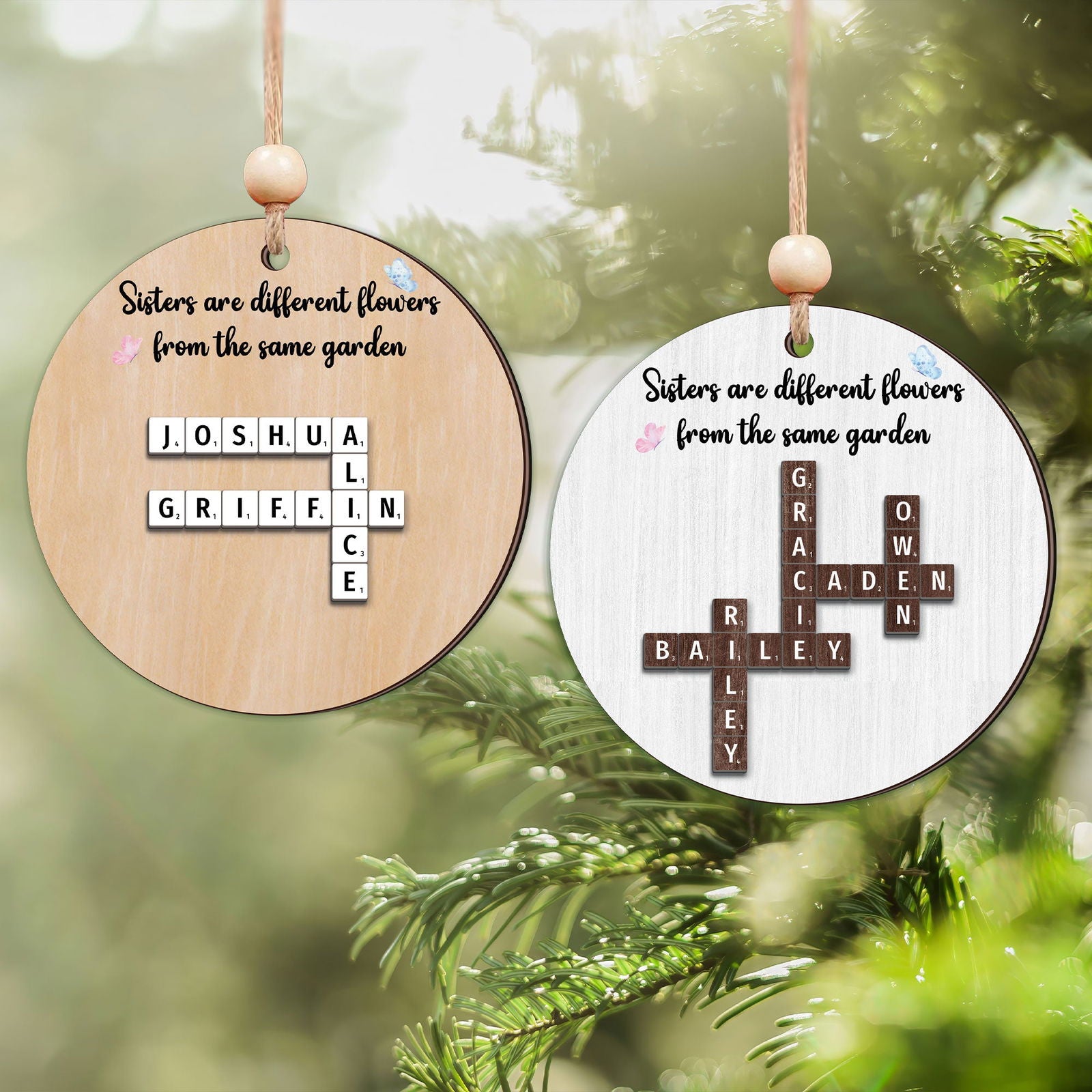 Custom Family Crossword Ornament CF704 - 19Gifts