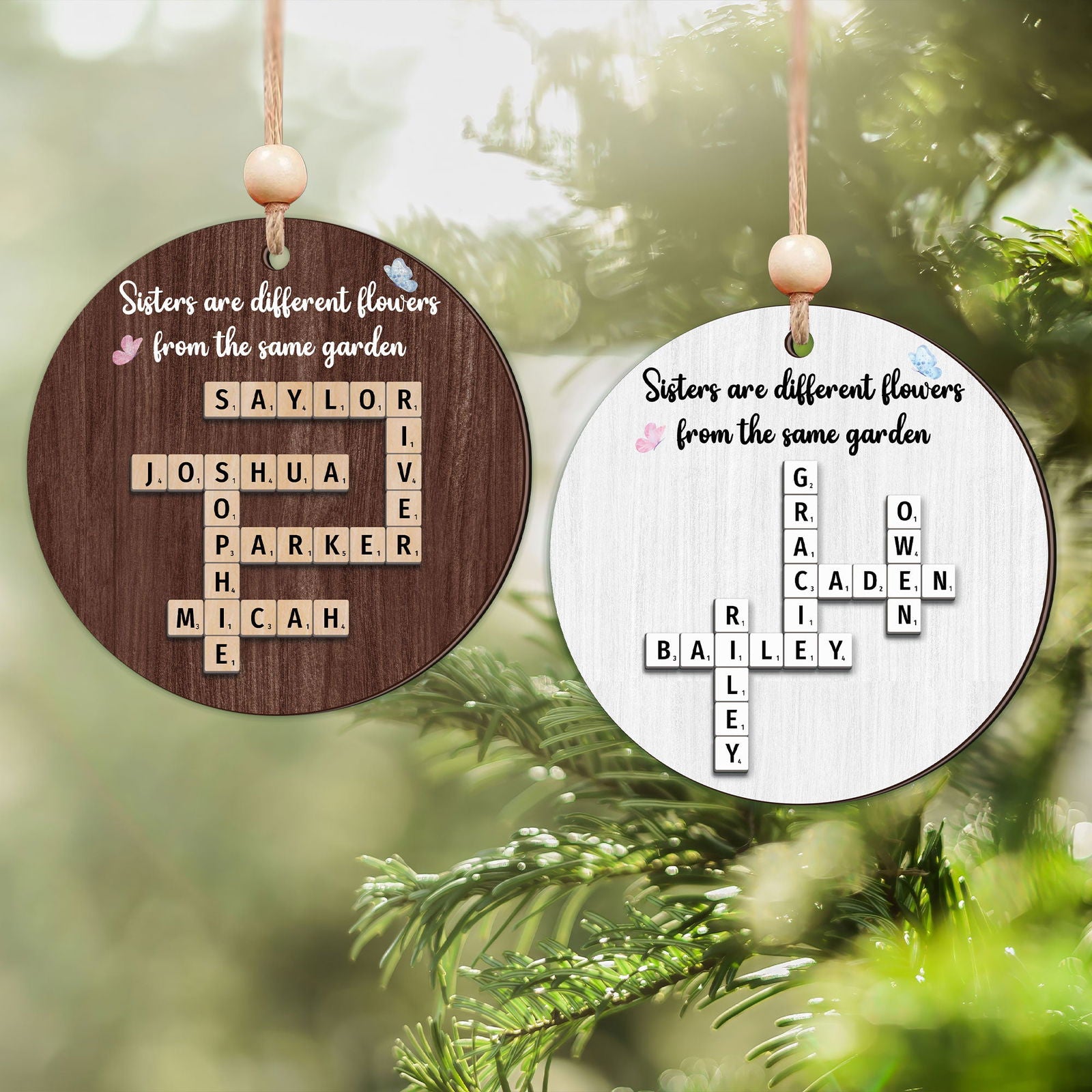 Custom Family Crossword Ornament CF704 - 19Gifts