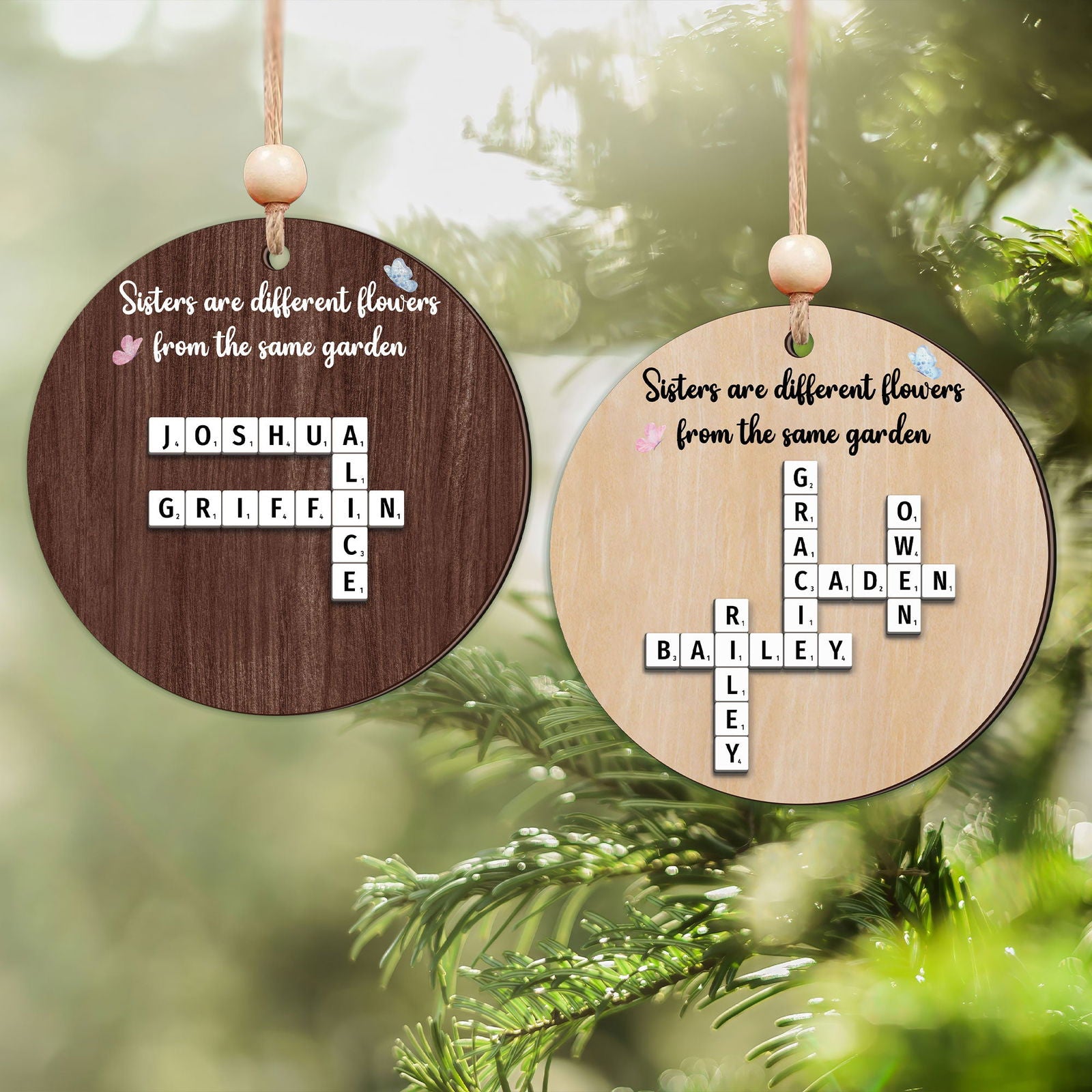 Custom Family Crossword Ornament CF704 - 19Gifts